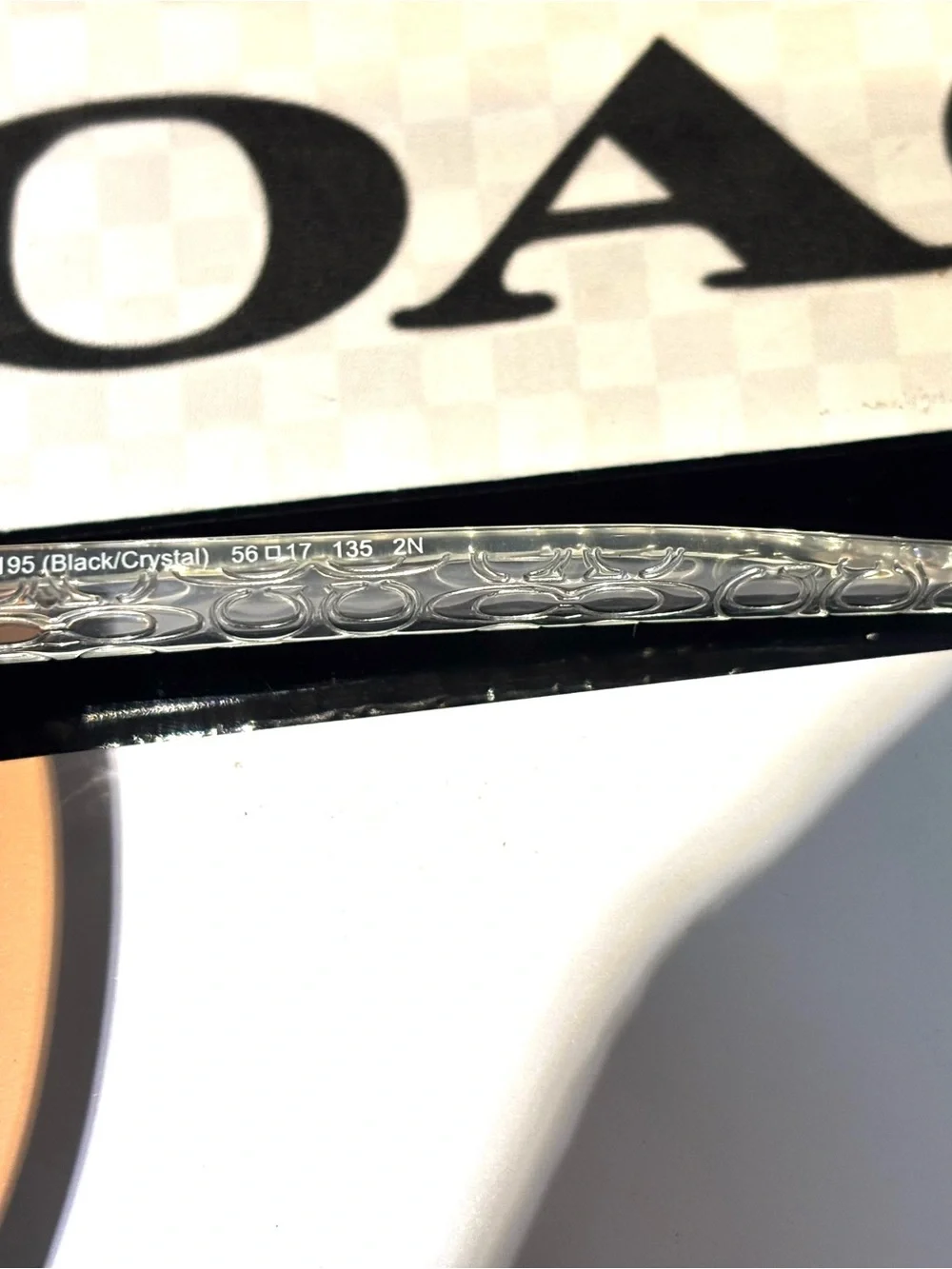 New Coach HC8106 (L083 Asha) 515105 Black/Crystal Sunglasses